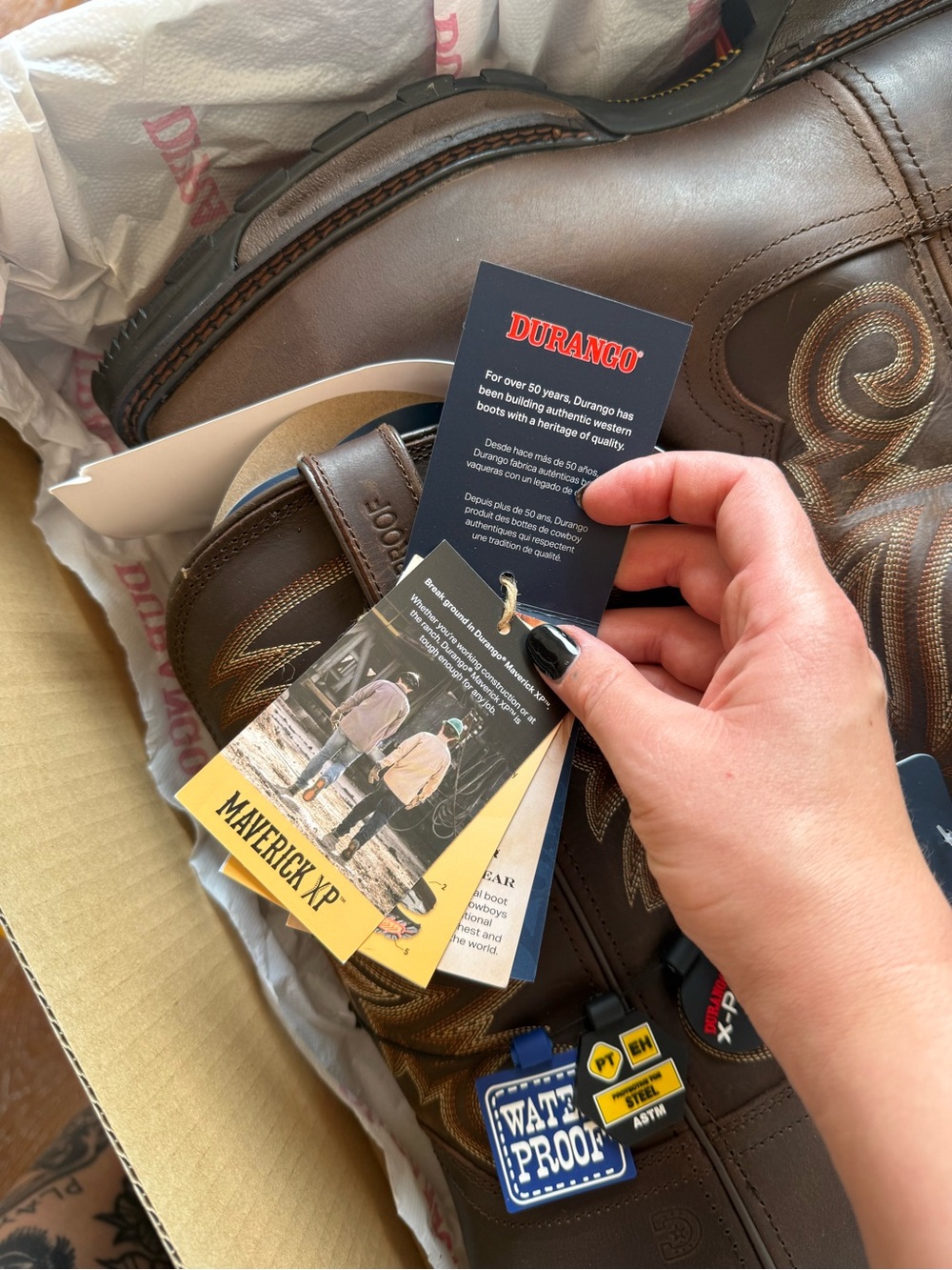 Durango Maverick XP Steel Toe Waterproof Western Work Boot - Picture 7 of 10
